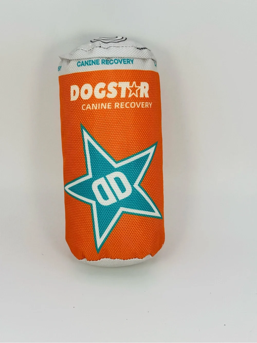 Dog Star Energy Drink Can Plush Dog Toy Squeaky M/L